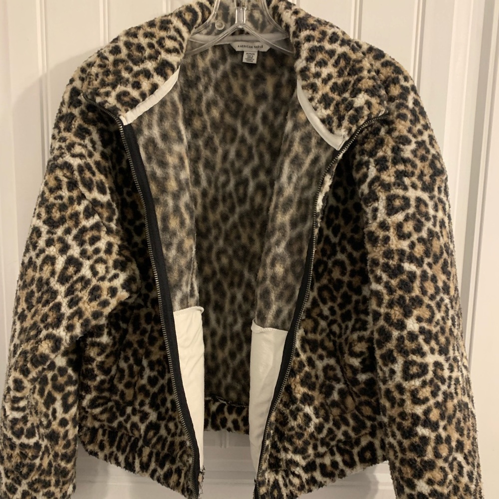 American eagle cheetah print jacket size medium